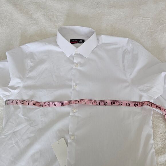 J. Ferrar Men's White Dress Shirt Stretch Slim Fit NWT M 15-15 1/2 Brand new - Picture 5 of 10